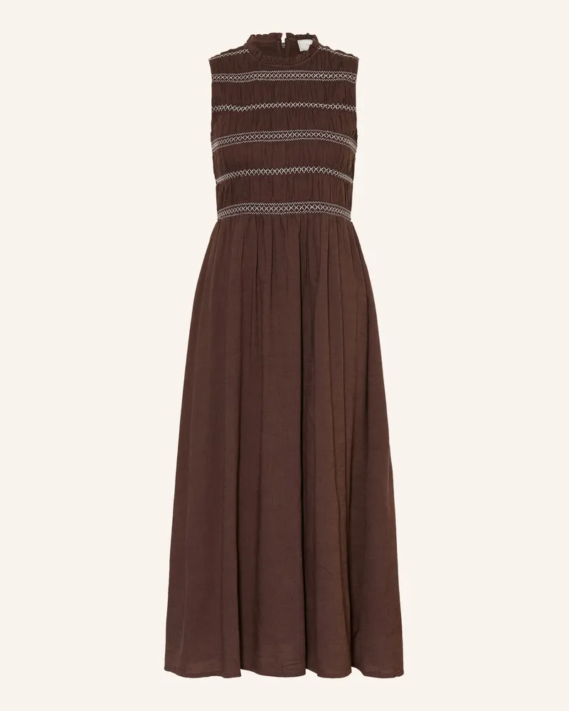 Neo Noir Kleid Atika Mit Rüschen braun Dunkelbraun