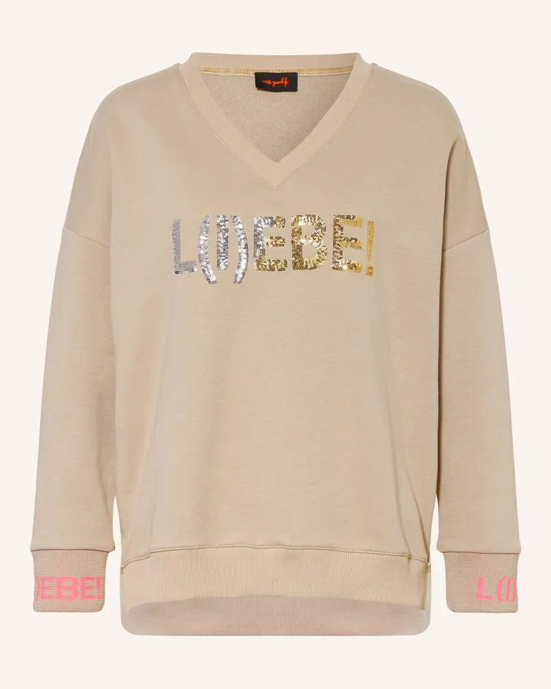 Miss Goodlife Sweatshirt Mit Pailletten beige Beige