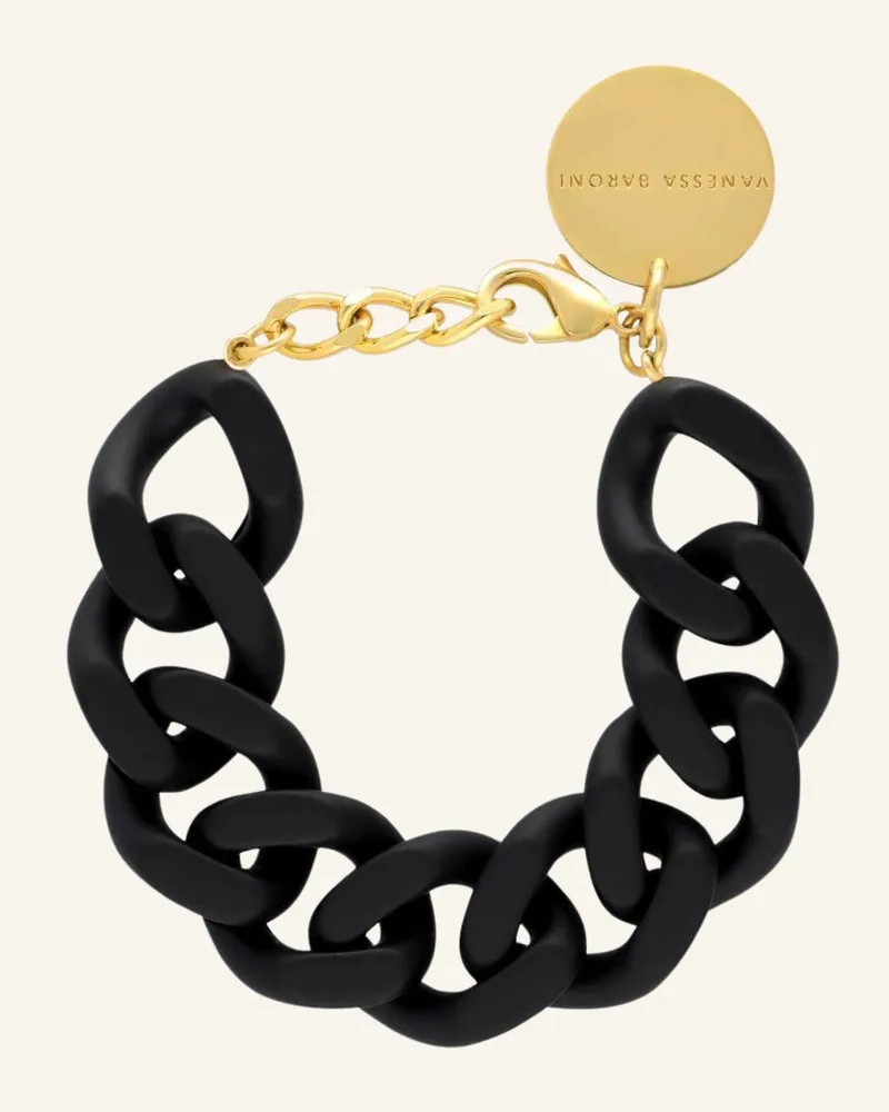 Vanessa Baroni Armband FLAT CHAIN BRACELET MATT BLACK by GLAMBOU Gold