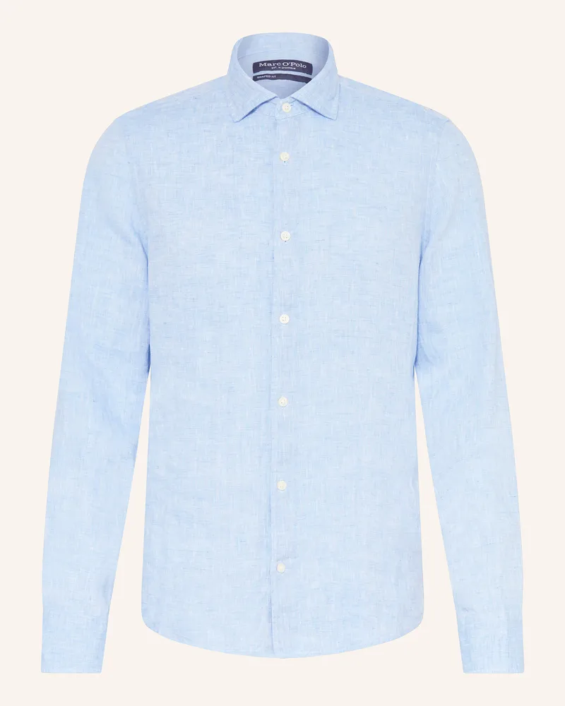 Marc O'Polo Leinenhemd Shaped Fit Hellblau