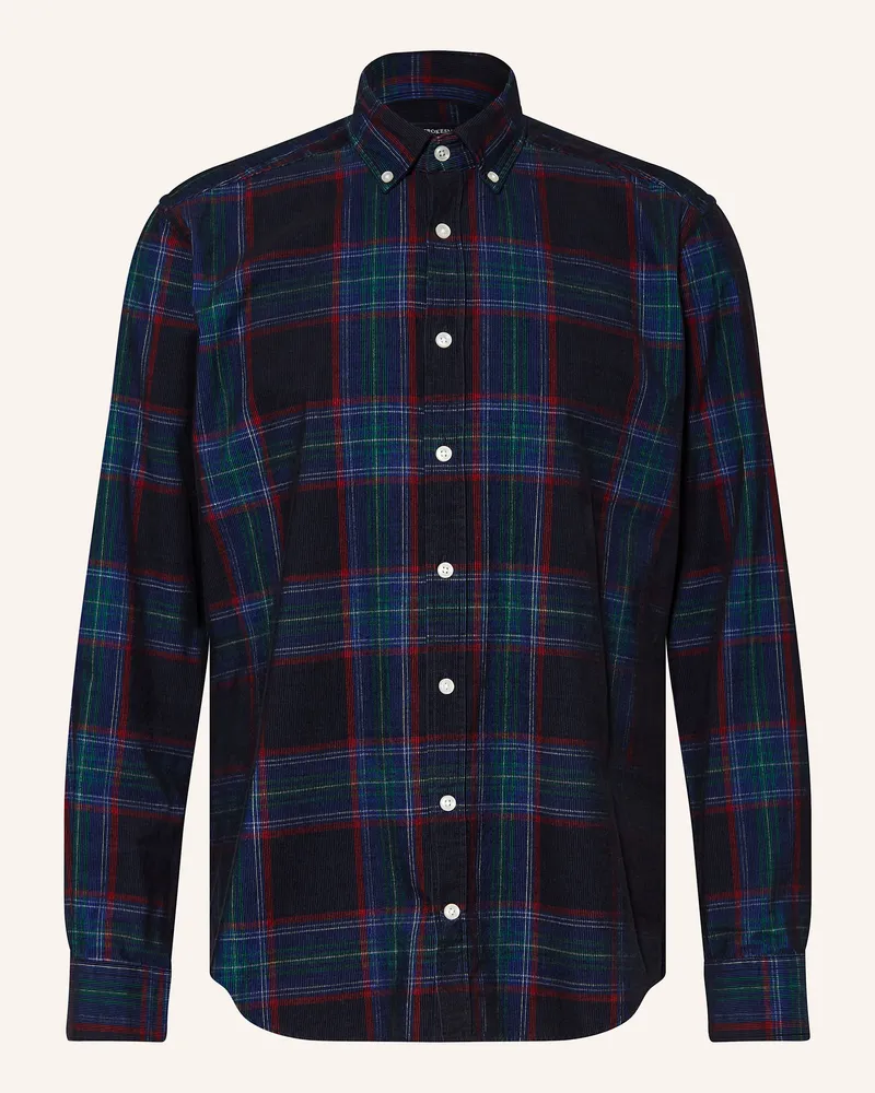 Strokesman's Cordhemd Regular Fit Dunkelblau