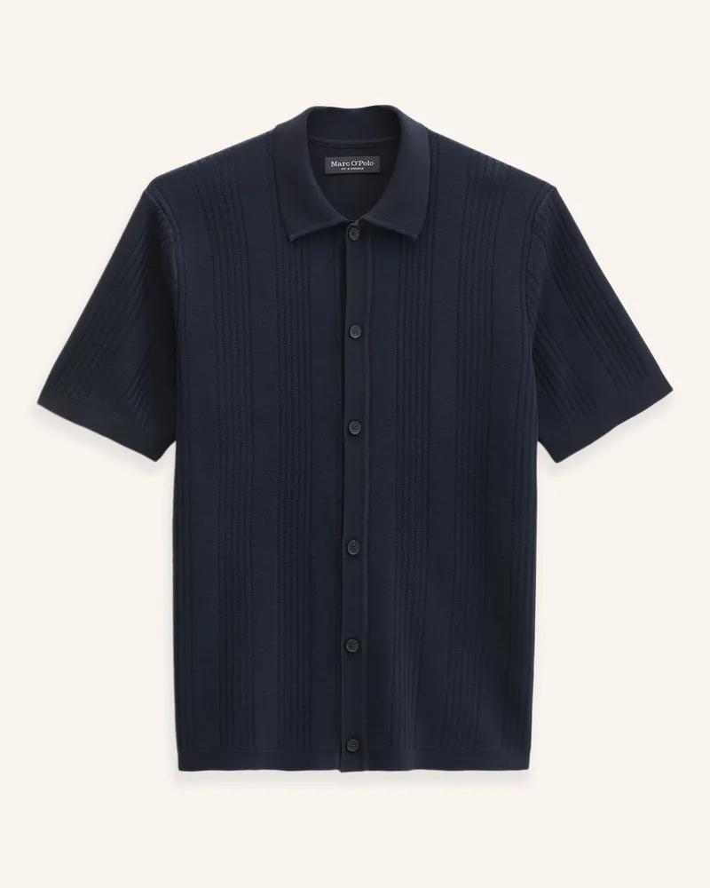 Marc O'Polo Strick-Shirt blau Dunkelblau