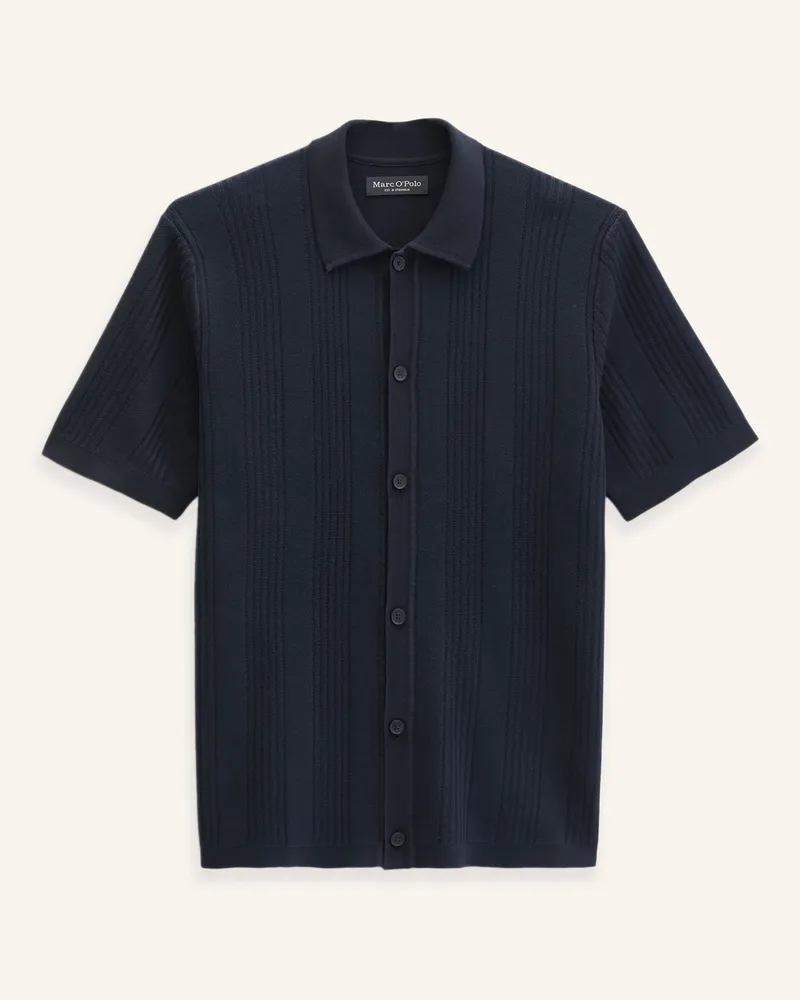 Marc O'Polo Strick-Shirt blau Dunkelblau