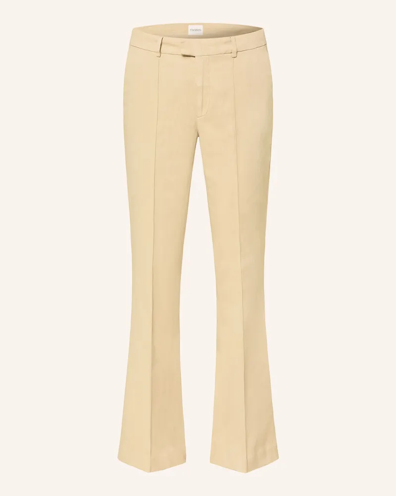 Closed Bootcut-Hose DENAIR mit Leinen Beige