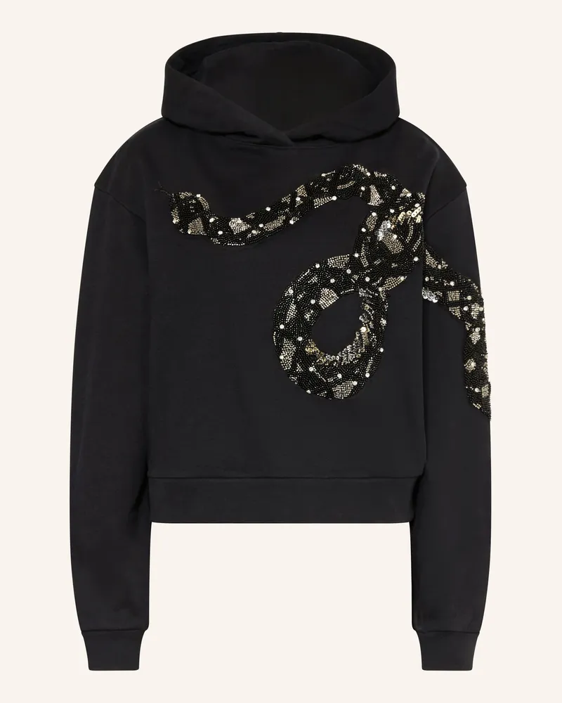 AllSaints Hoodie ALENKA PIPPA mit Schmucksteinen Schwarz