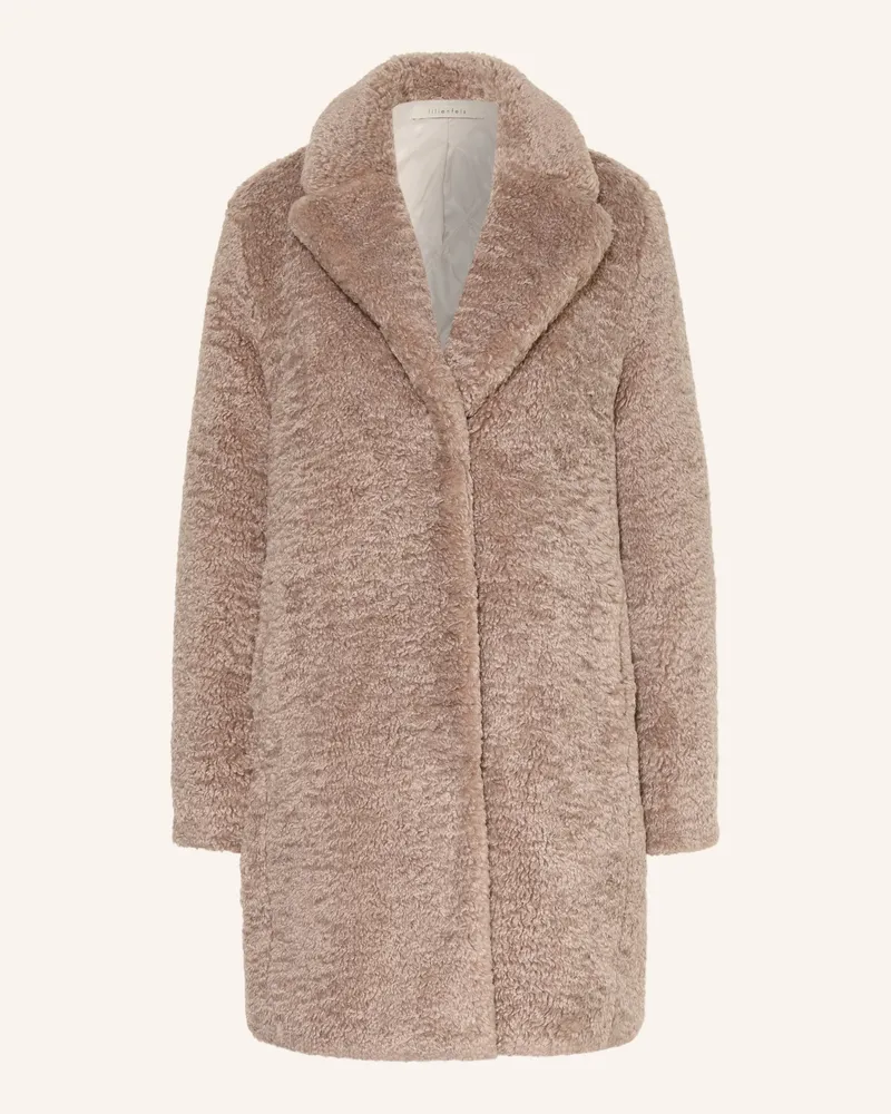 lilienfels Teddyfell-Mantel beige Taupe
