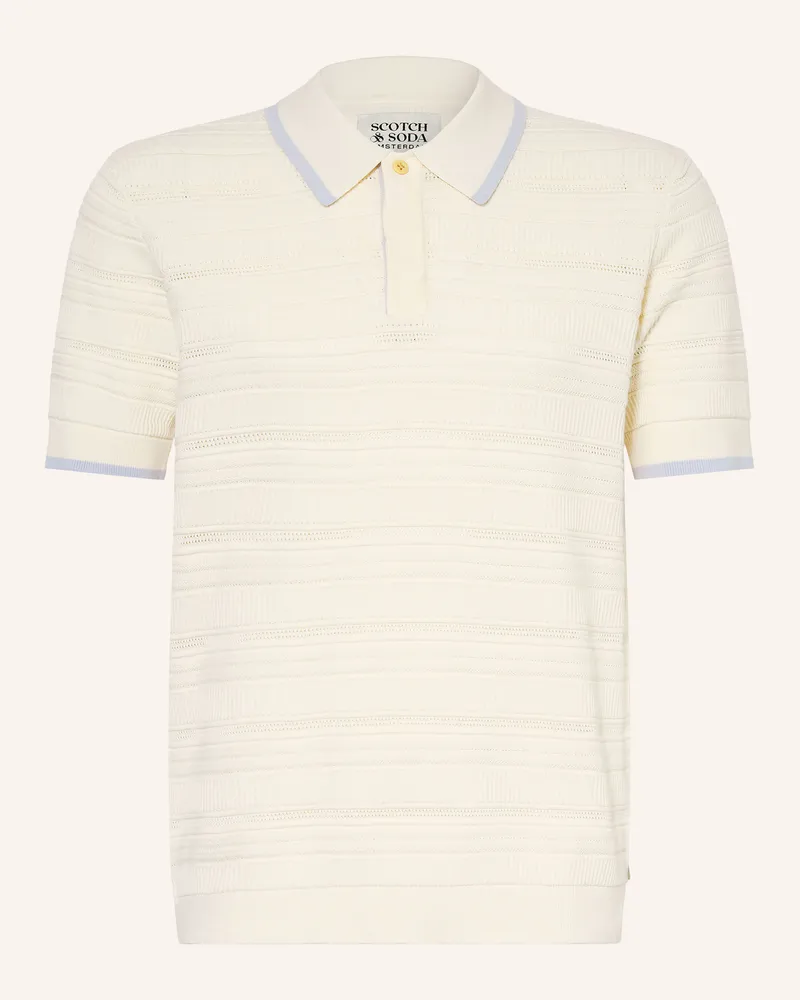 Scotch&Soda Strick-Poloshirt weiss Ecru