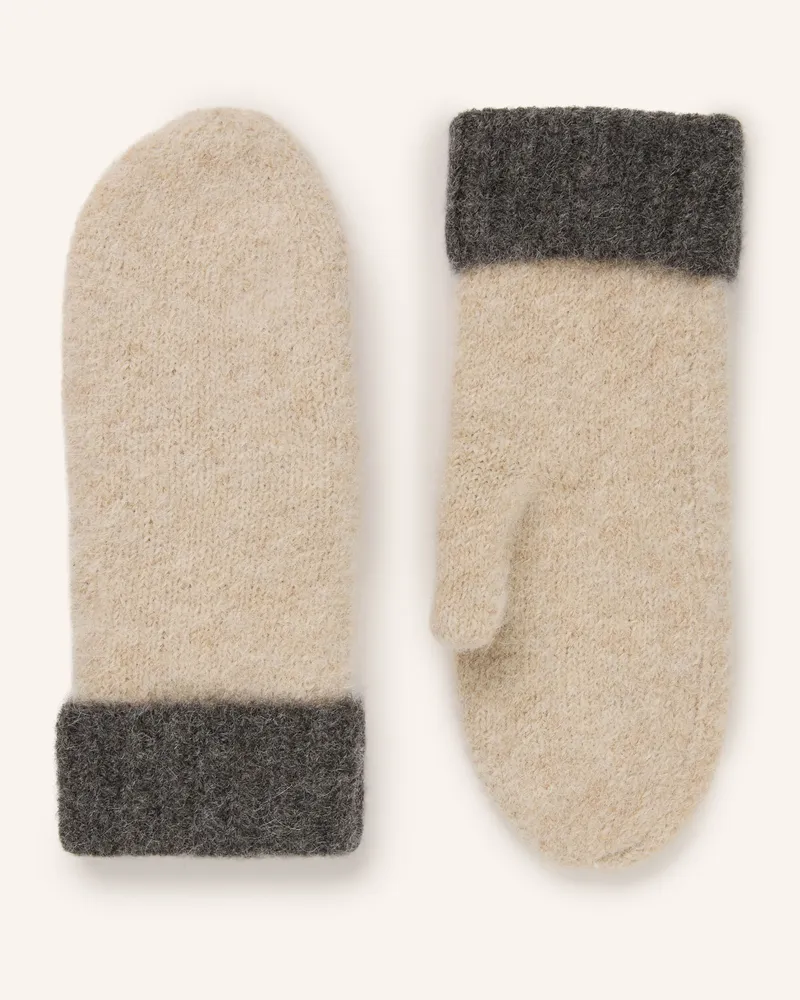 Samsøe & Samsøe Fäustlinge Sajeanne Mit Alpaka beige Beige