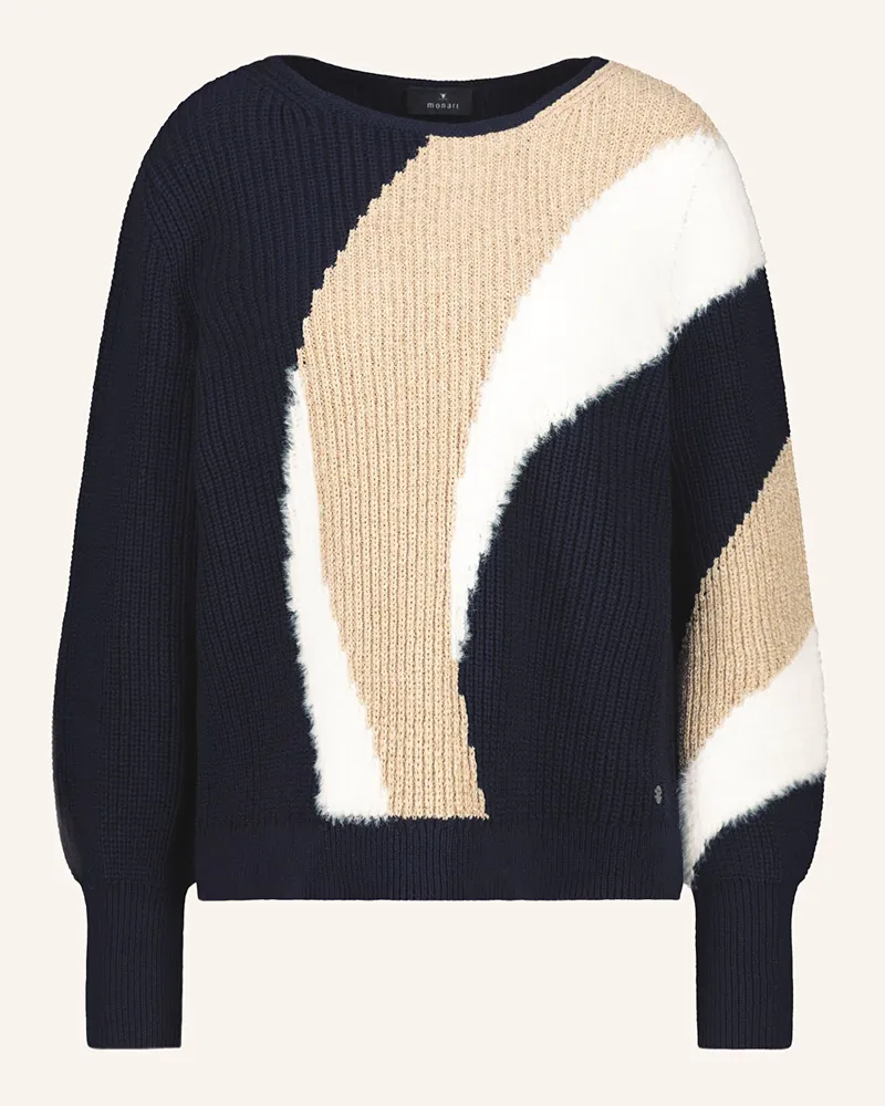 monari Pullover mit Glitzergarn Dunkelblau