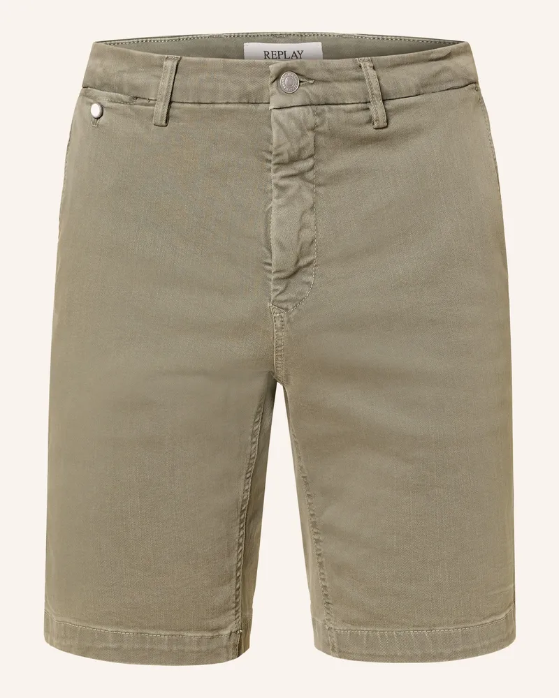 Replay Jeansshorts Benni Regular Fit gruen Khaki