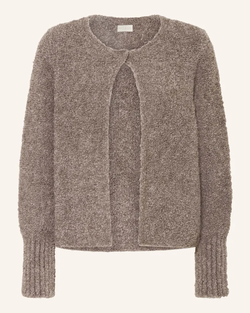 Milano Italy Bouclé-Cardigan Taupe