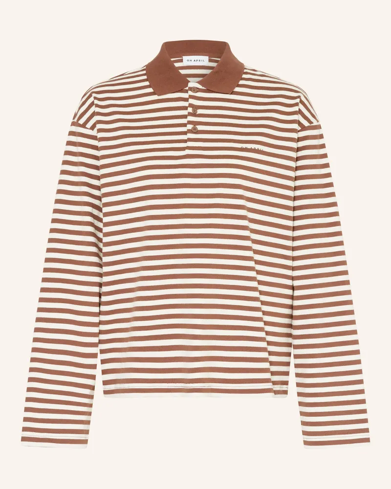 OH APRIL Jersey-Poloshirt Jolina beige Braun