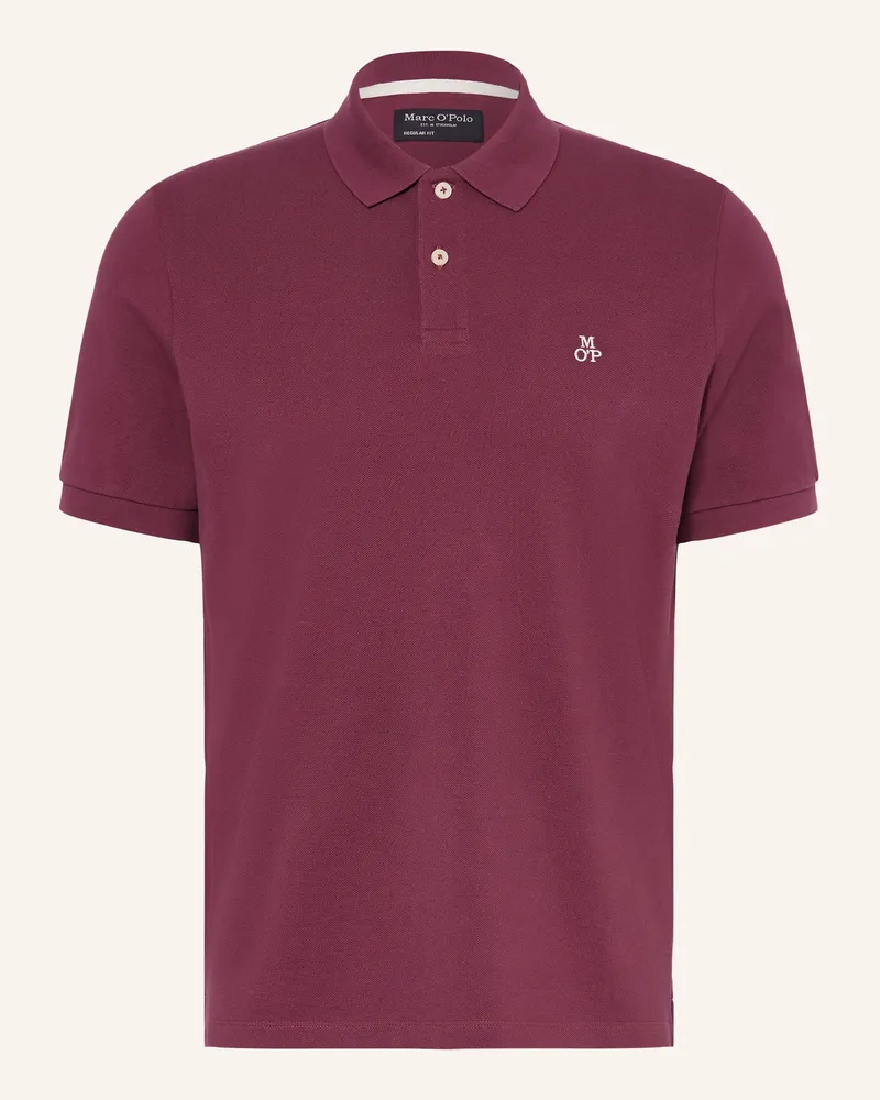 Marc O'Polo Piqué-Poloshirt Regular Fit rot Dunkelrot