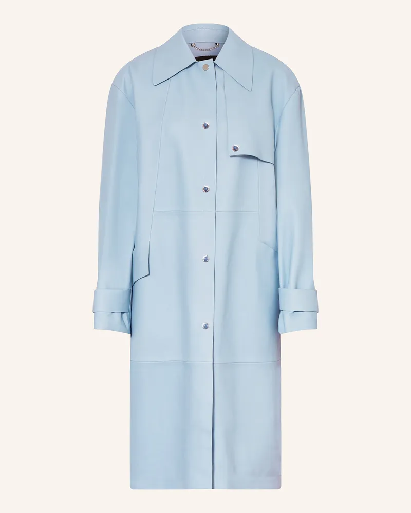 HUGO BOSS Ledermantel SONDELI Hellblau