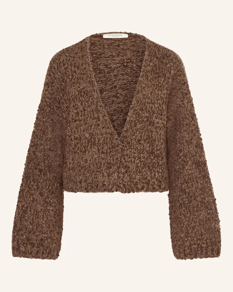 by Aylin Koenig Strickjacke Friedi Mit Alpaka braun Dunkelbraun