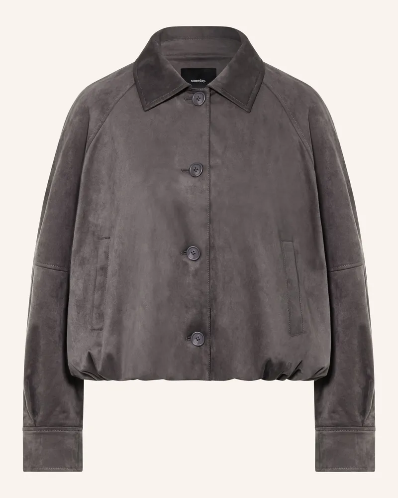 someday. Blouson Nayomi In Lederoptik grau Dunkelgrau