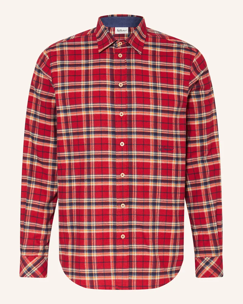 Luis Trenker Flanellhemd Regular Fit Rot