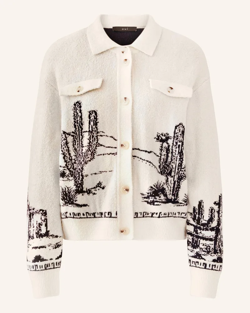 Oui  Strickjacke Weiss