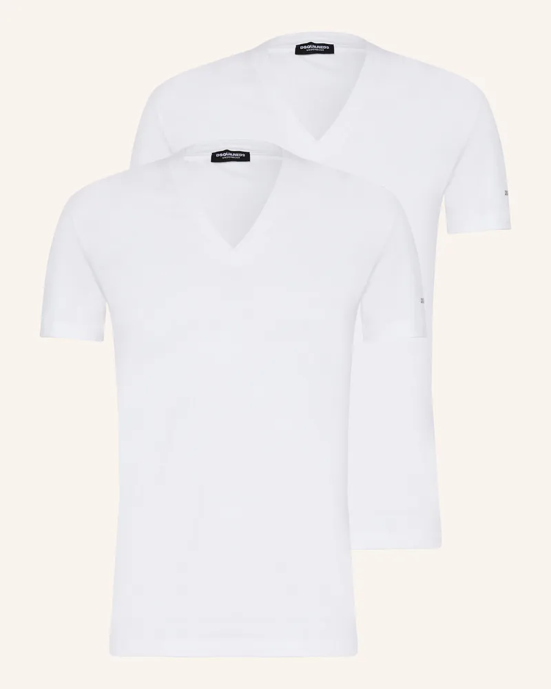Dsquared2 2er-Pack T-Shirts Weiss