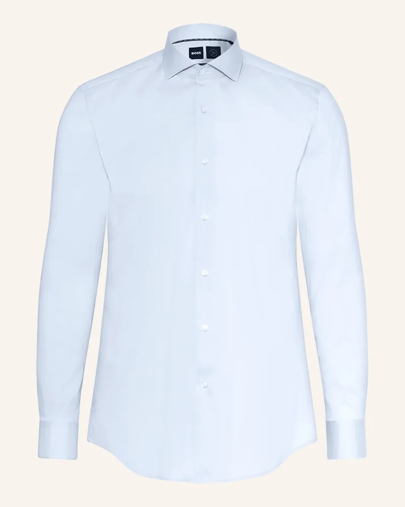 HUGO BOSS Jerseyhemd HANK PERFORMANCE Slim Fit Hellblau