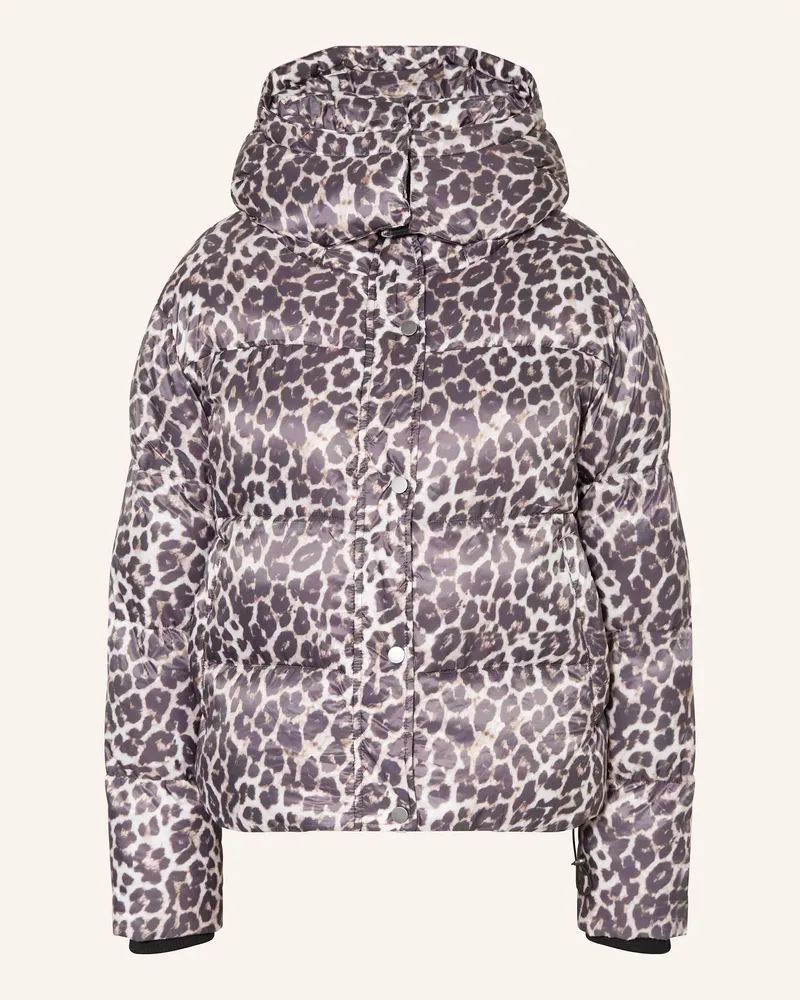 Mrs & HUGS Steppjacke Mit Abnehmbarer Kapuze braun Creme