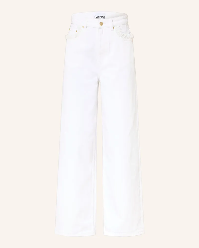 Ganni Wide Leg Jeans Lari weiss 151