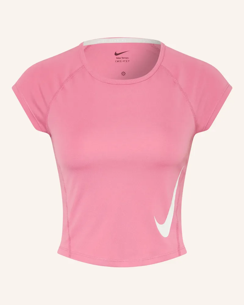 Nike Laufshirt Tempo Swoosh rosa Altrosa