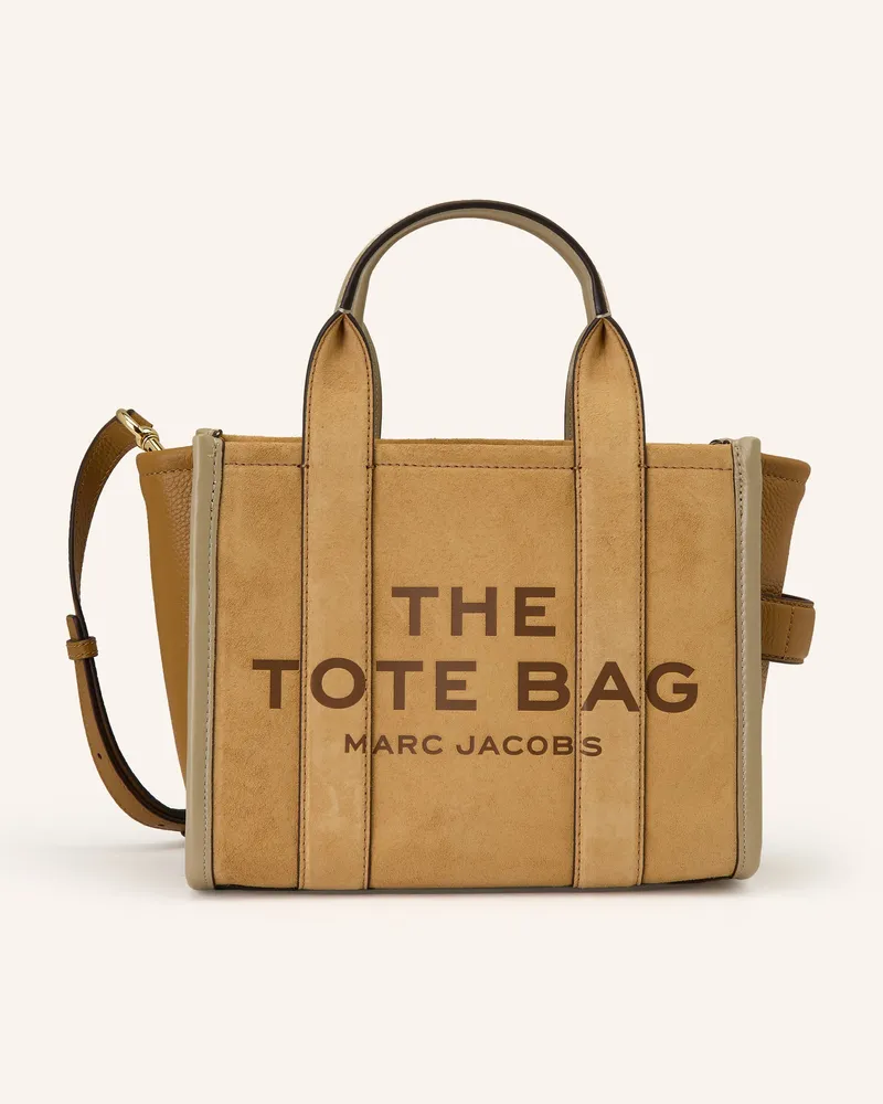 Marc Jacobs Shopper The Suede Small Tote Bag beige Cognac