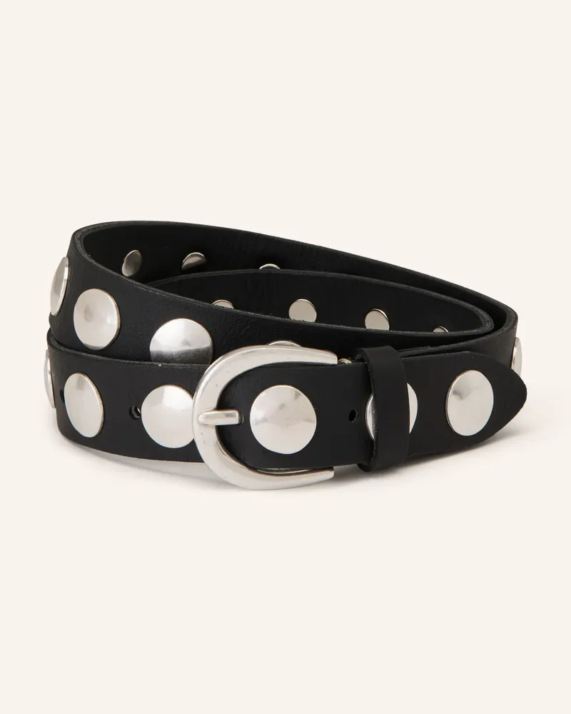 b.belt Ledergürtel LUNA mit Nieten Schwarz