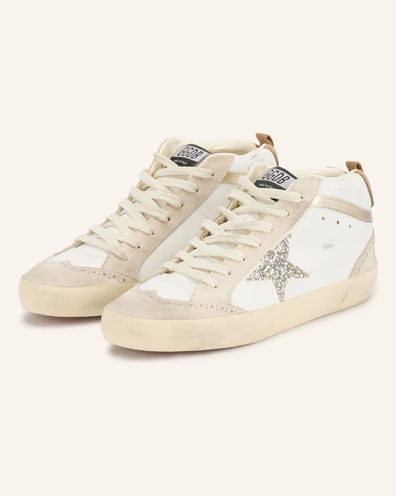 Golden Goose Hightop-Sneaker Mid Star weiss Hellgrau
