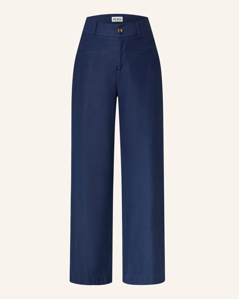 ICHI Marlenehose IHKATE in Jeansoptik Dunkelblau