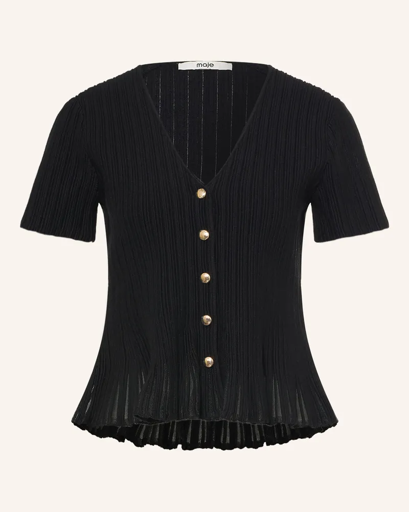 Maje Strickjacke schwarz Schwarz