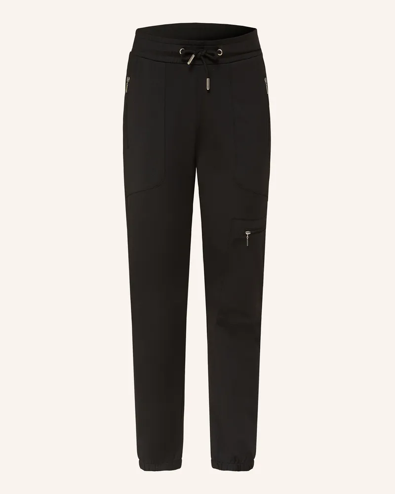 monari Cargohose aus Jersey Schwarz