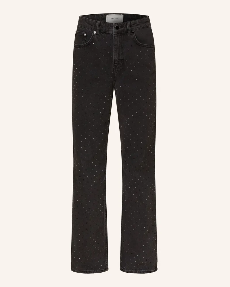 Neo Noir Straight Jeans SIMONA mit Schmucksteinen 100