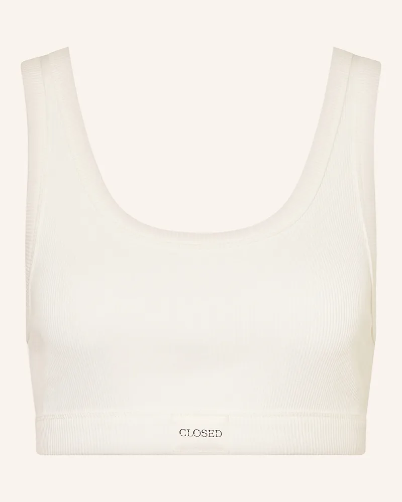 Closed Cropped-Top weiss Creme