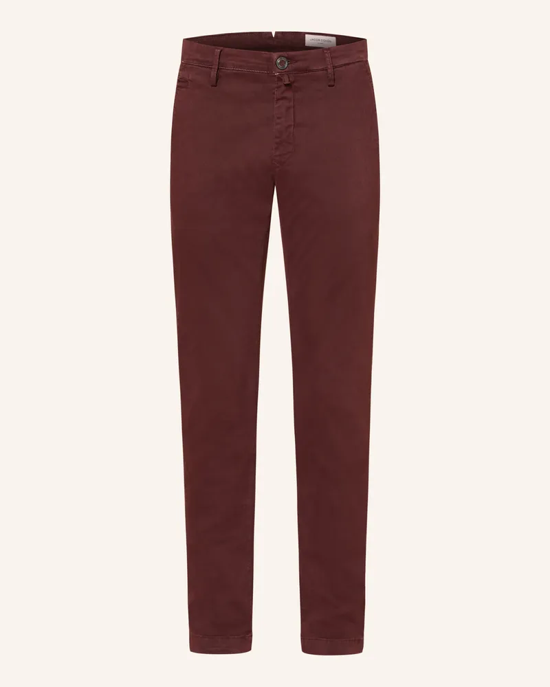 Jacob Cohën Chino BOBBY Slim Fit Dunkelrot
