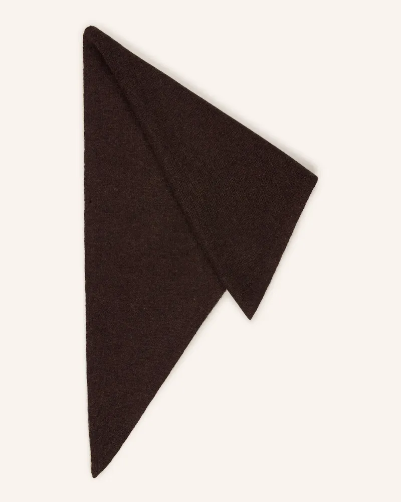 Mrs & HUGS Dreieckstuch Aus Cashmere braun Dunkelbraun
