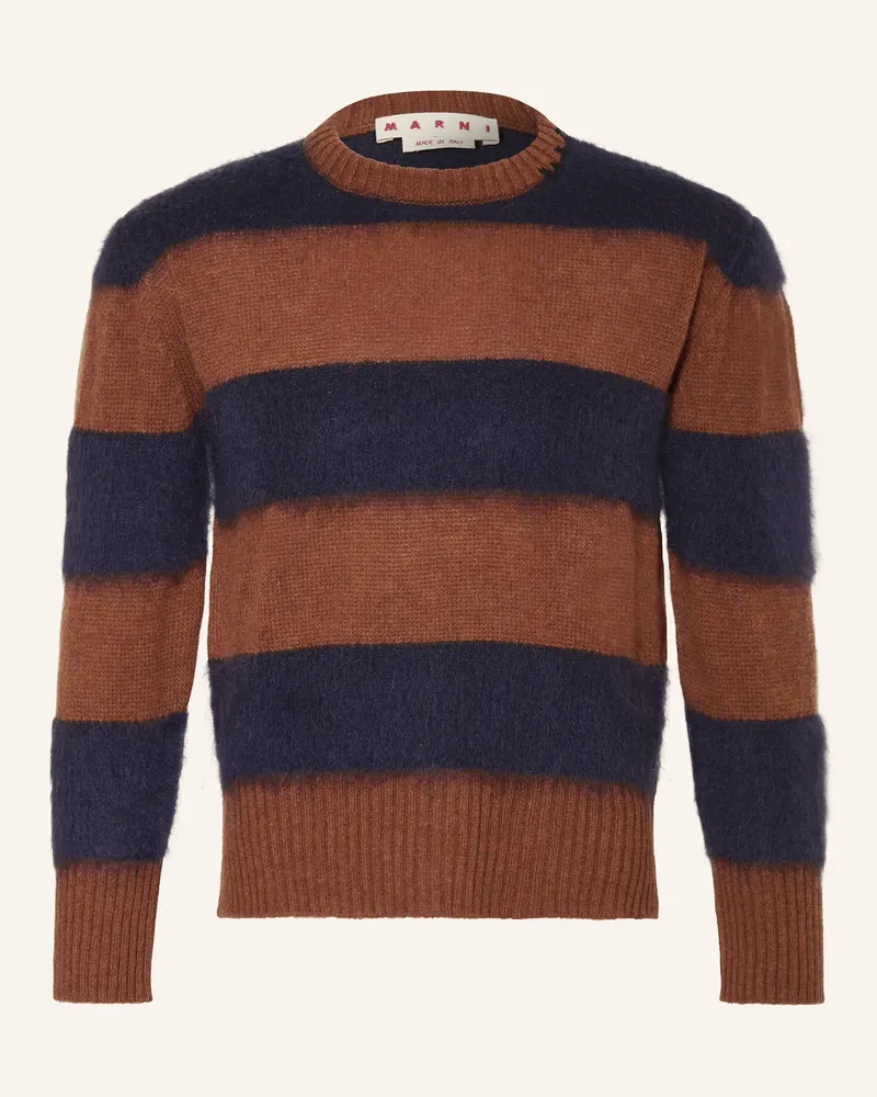 Marni Pullover blau Dunkelorange
