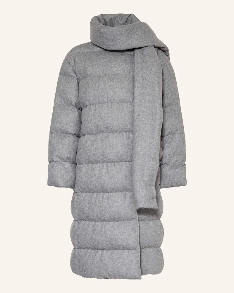 HUGO BOSS Steppmantel PASHIZA mit abnehmbarem Schal Grau