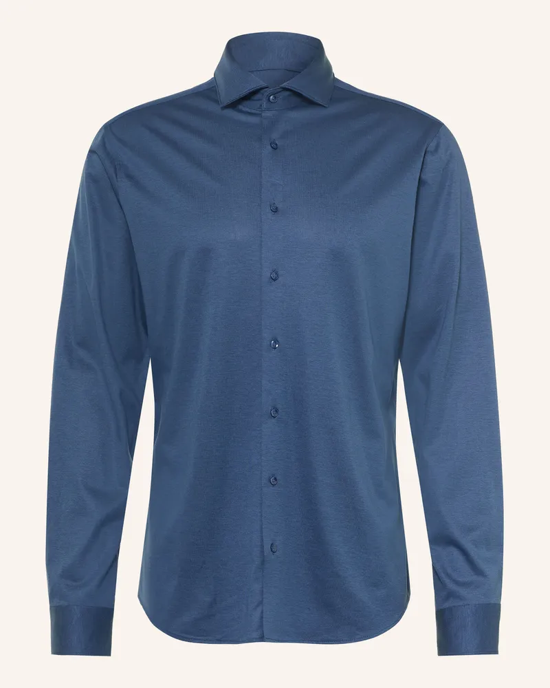 Seidensticker Jerseyhemd Shaped Fit blau Dunkelblau