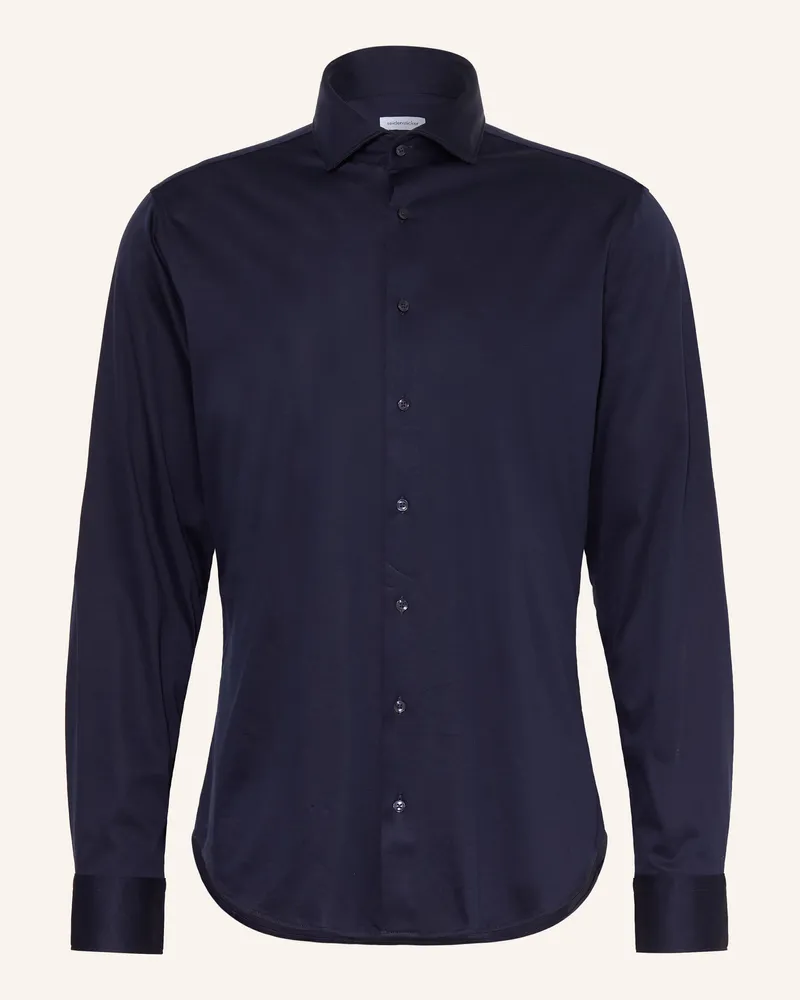Seidensticker Jerseyhemd Shaped Fit blau Dunkelblau