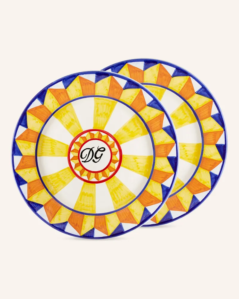 Dolce & Gabbana Casa 2er-Set Dessertteller Weiss