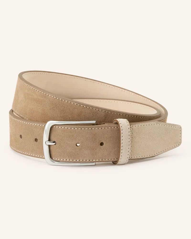 Lindenmann Ledergürtel beige Hellbraun