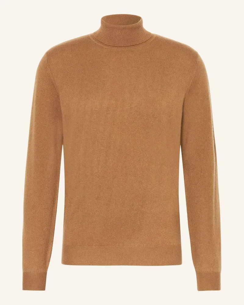 Strokesman's Rollkragenpullover aus Cashmere Cognac
