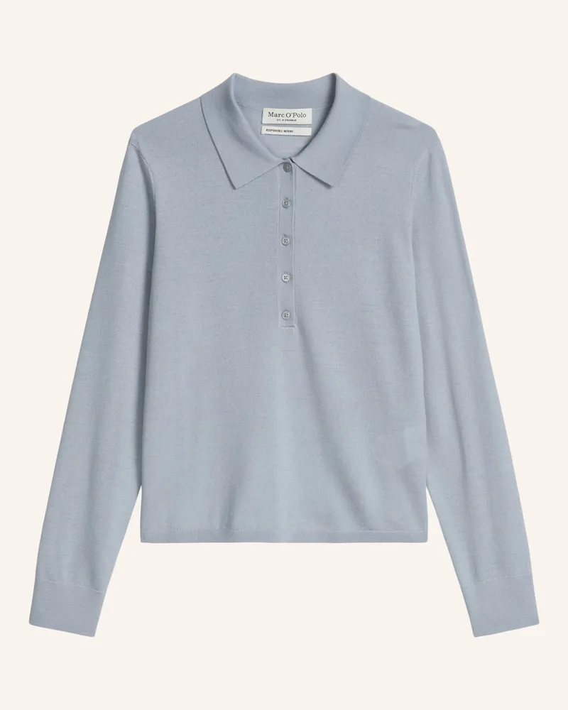 Marc O'Polo Feinstrick-Poloshirt grau Grau
