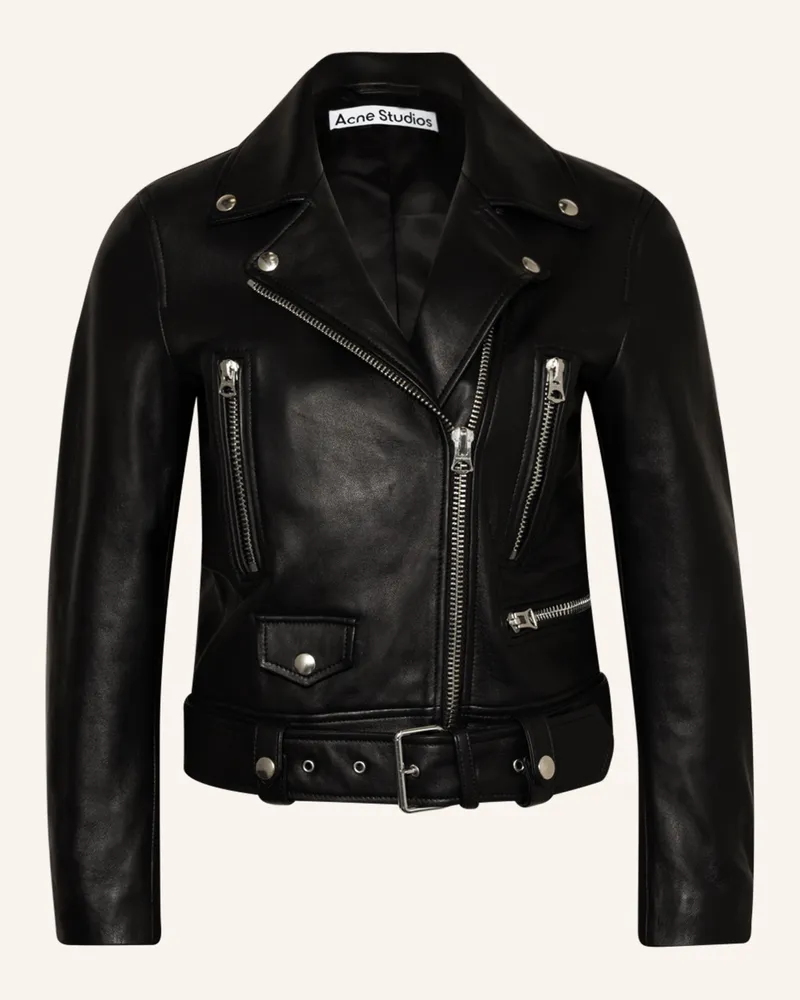 Acne Studios Lederjacke Schwarz