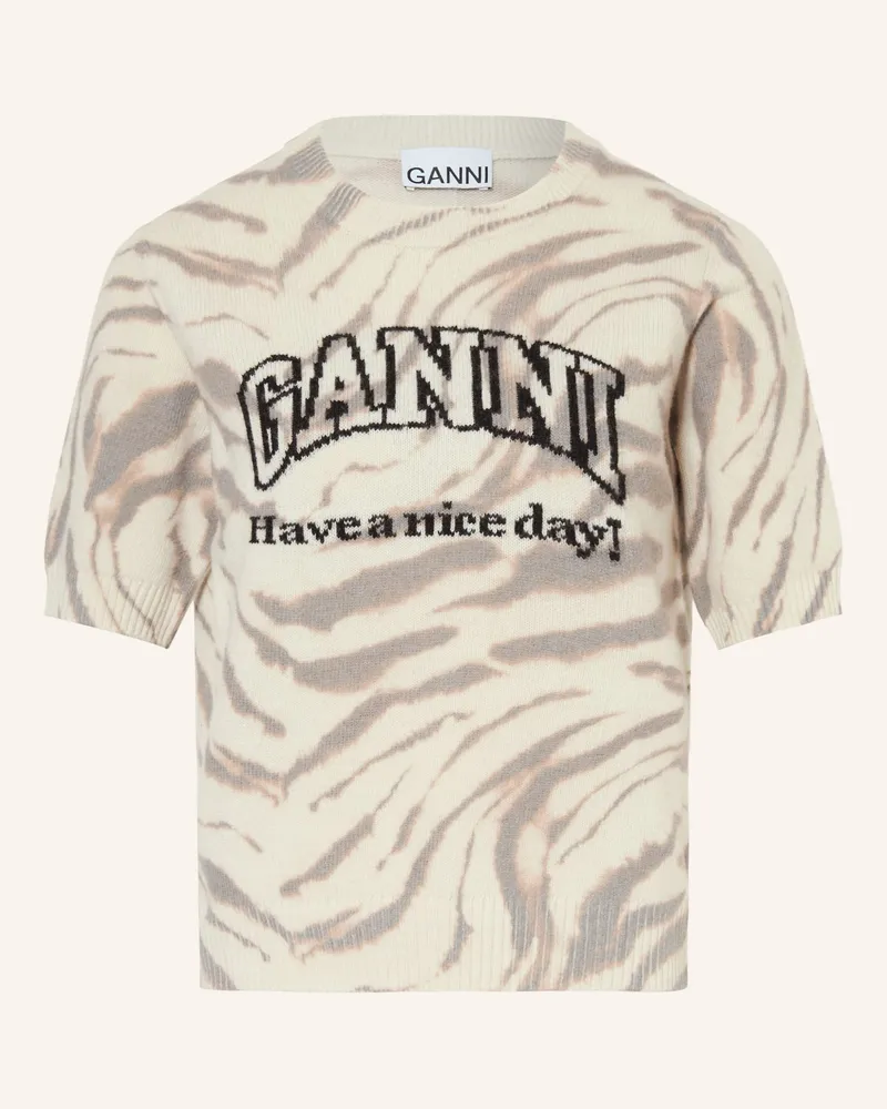 Ganni Strickshirt beige Ecru