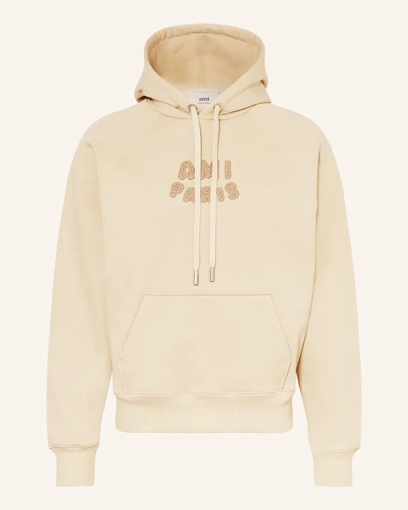 AMI Paris Hoodie Hellbraun