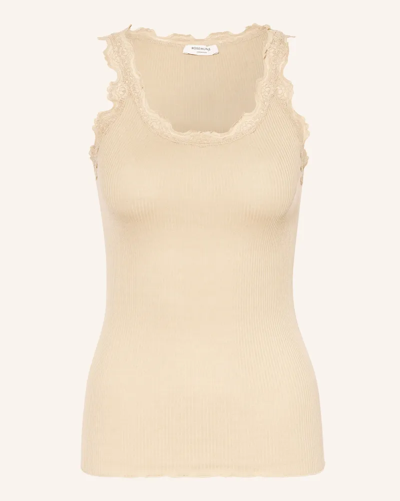 Rosemunde Seidentop Babette Mit Spitze braun Camel