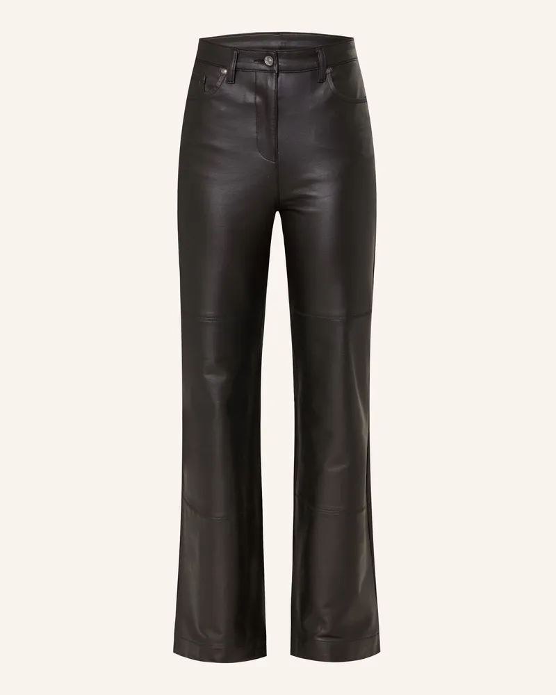 monari Hose In Lederoptik schwarz Schwarz